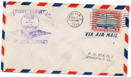 Frist Flight Miami FL 1928 Air Mail Cover - 1c. 1918-1940 Covers