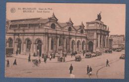 CP ANIMEE BRUXELLES - GARE DU MIDI / BRUSSELS SOUTH STATION - ALBERT N° 84 - Schienenverkehr - Bahnhöfe