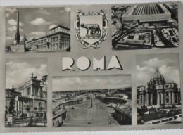 ROMA - 5 Vedute - Quirinale - Stazione Termini - Vittoriano - San Pietro - 1963 - Stazione Termini