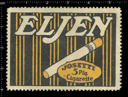 Old Original German Poster Stamp(advertising Cinderella, Reklamemarke, Werbemarke) Josetti Cigarette ELJEN - Tobacco Zi - Tabaco
