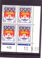 N° 1183 - 1F Blason De BORDEAUX - B De A+B - Tirage Du 10.09.1958 Au 6.10.1958 - 12.09.1958 - - 1950-1959