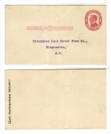 USA United States Of America Stationery Postal Card Mckinley Binghamton N. Y. - 1921-40