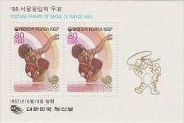 Korea-1987 Seoul Olympics Table Tennis Souvenir Sheet  MNH - Summer 1988: Seoul
