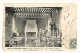 Cp, 85, Saint-Cyr-en-Talmondais, Château De La Court D'Aron, Le MUsée, Ve Rise Du Grand Salon, Voyagée 1907 - Other & Unclassified