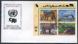 1997 O.N.U. Vienna, F.D.C. Animali In Perico Estinzione, Serie Completa - FDC