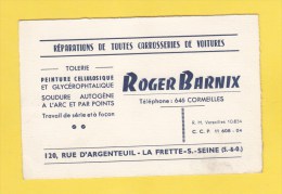 Carte Ancienne - LA FRETTE Sur SEINE - Roger BARNIX - Réparations De Toutes Carrosseries De Voiture Automobile - - Automobile
