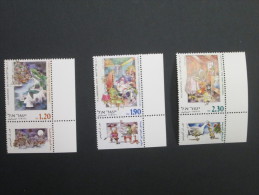 ISRAEL 2000 MINT TABS HANS CHRISTIAN ANDERSON FAIRY TAILS - Unused Stamps (with Tabs)