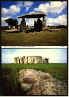 2 X Stonehenge Wiltshire / Pentre Ifan Cromlech , Near Newport Pembrokeshire - Ansichtskarten Ca.1990   (1849) - Stonehenge