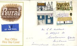 (987) UK First Day Of Issue Covers - FDC - Premier Jour Grande Bretagne - 1970 - Rural Architecture - 1952-1971 Pre-Decimale Uitgaves