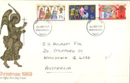 (987) UK First Day Of Issue Covers - FDC - Premier Jour Grande Bretagne - 1969 - Christmas - 1952-1971 Em. Prédécimales