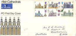 (987) UK First Day Of Issue Covers - FDC - Premier Jour Grande Bretagne - 1969 - Cathedrals - 1952-1971 Pre-Decimal Issues