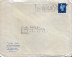Netherlands-Letter Sent From Amsterdam In Switzerland-Le Noirmont In 1948 With A Special Cancellation - Lettres & Documents