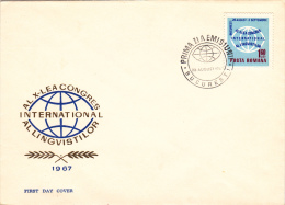 INTERNATIONAL CONGRESS AT-X-THE LINGVISTICS , COVER FDC,1967,ROMANIA - Altri & Non Classificati