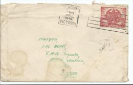 1946 Cover 2 1/2d Red Peace Stamp  Melbourne 6th May 1946 To RAF Station Palam India Roughly Opened - Briefe U. Dokumente