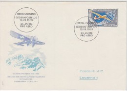 PGL BS091 - SUISSE AERIENNE Yv N°45 GEDENKPOSTFLUG 13/7/1963 - Sonstige & Ohne Zuordnung