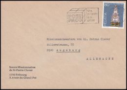 Switzerland 1984, Cover Fribourg To Augsburg - Brieven En Documenten