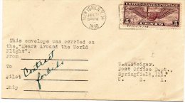 Mears Around The World New York NY 1930 Air Mail Cover - 1c. 1918-1940 Brieven