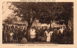 CARTE  POSTALE ANCIENNE. DAHOMEY. BENIN.   ZAGNANADO. EN EXCURSION A SAGON-SUR-OUEME. - Benin