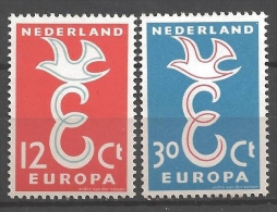 EUROPA - CEPT 1958 - Pays-Bas - 2 Val Neufs // Mnh - 1958