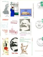 1373 - DDR / EAST GERMANY - 18 Versch. Privat-Ganzsachen  - 18 Diff. Private Stationery Cards - Cartes Postales Privées - Oblitérées