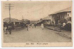 4350-ADDIS ABEBA(ETIOPIA)-MERCATO INDIGENO-ANIMATA-EX COLONIE ITALIANE-1937-FP - Etiopía