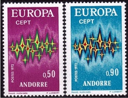 EUROPA - CEPT 1972 - Andorre Fr - 2 Val Neufs // Mnh // Cv€41.00 - 1972
