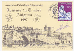 Carte Locale - Journée Du Timbre 1997 - Type Mouchon - AVIGNON (Vaucluse) Signée Sireta - Giornata Del Francobollo