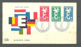 1958 LUXEMBOURG EUROPA CEPT FDC - 1958