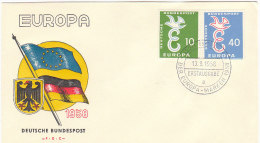 EUROPA UNITA CEPT 1958 GERMANIA FDC - Brieven En Documenten