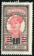 MARTINICA, MARTINIQUE, COLONIA FRANCESE, FRENCH COLONY, 1922, FRANCOBOLLO NUOVO, (MNG), Scott 109 - Ungebraucht