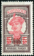 MARTINICA, MARTINIQUE, COLONIA FRANCESE, FRENCH COLONY, 1922, FRANCOBOLLO NUOVO, (MNG), Scott 110 - Ongebruikt