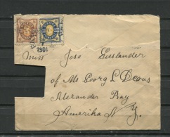 Sweden 1904 Cover To USA - Briefe U. Dokumente