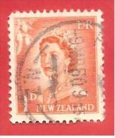 NUOVA ZELANDA - NEW ZEALAND - USATO - 1956 - Queen Elizabeth II - ONE PENNY - 1 D - MICHEL NZ 354 - Gebraucht