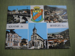 CPSM Souvenir De BESSEGES Multi Vues - Bessèges