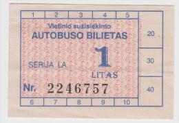 Lithuania Kaunas 1995  Bus Tickets - Europe