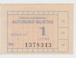 Lithuania Kaunas 1995  Bus Tickets - Europa