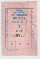 Lithuania Kaunas 1995  Bus Tickets - Europe