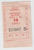 Lithuania Kaunas 1995  Bus Tickets - Europa