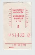 Lithuania Kaunas 1995  Bus Tickets - Europa