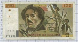 100 Francs Delacroix, Fayette N° 68-2, état B - 100 F 1978-1995 ''Delacroix''