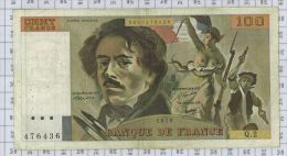 100 Francs Delacroix, Fayette N° 68-2, état TB-TTB - 100 F 1978-1995 ''Delacroix''