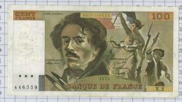 100 Francs Delacroix, Fayette N° 68-2, état TTB - 100 F 1978-1995 ''Delacroix''