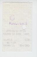 Lithuania Railway Ticket 1995 - Europa