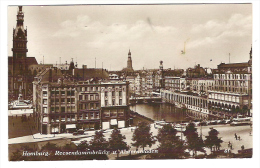 HAMBURG, Deutschland: Reesendammbrücke Und Alsterarcaden;Tramway + Flamme WIESBADEN Heilbad / Thermalisme,1928, TB ! - Mitte