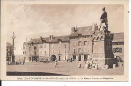 CHATEAUNEUF DE RANDON - La Place De La Statue De Dugesclin - Chateauneuf De Randon
