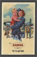 BELGIUM ♦ With SABENA You´re In Good Hands ♦ AVIATION  ♦ BELGIQUE ♦ VINTAGE LUGGAGE LABEL &#9830 - Étiquettes à Bagages