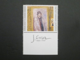 ISRAEL 1999 JOINT ISSUE WITH BELGIUM J ENSOR TAB STAMP - Unused Stamps (with Tabs)