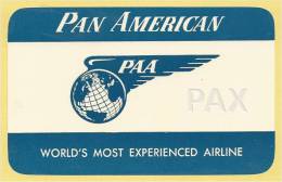 U. S. A.  ♦ PAN AMERICAN AIRWAYS ♦ AVIATION ♦ VINTAGE LUGGAGE LABEL ♦ 2 SCANS - Etiquetas De Equipaje