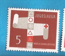 1962 X 28 JUGOSLAVIJA CROCE ROSSA RED CROSS VERKEHR FEUER INDUSTRIE MNH - Ungebraucht