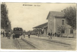 Carte Postale Ancienne Eyguières - La Gare - Chemin De Fer - Eyguieres